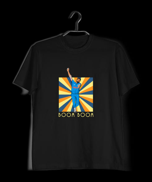 Bumrah Boom Boom Blast Cricket     Mens TShirts